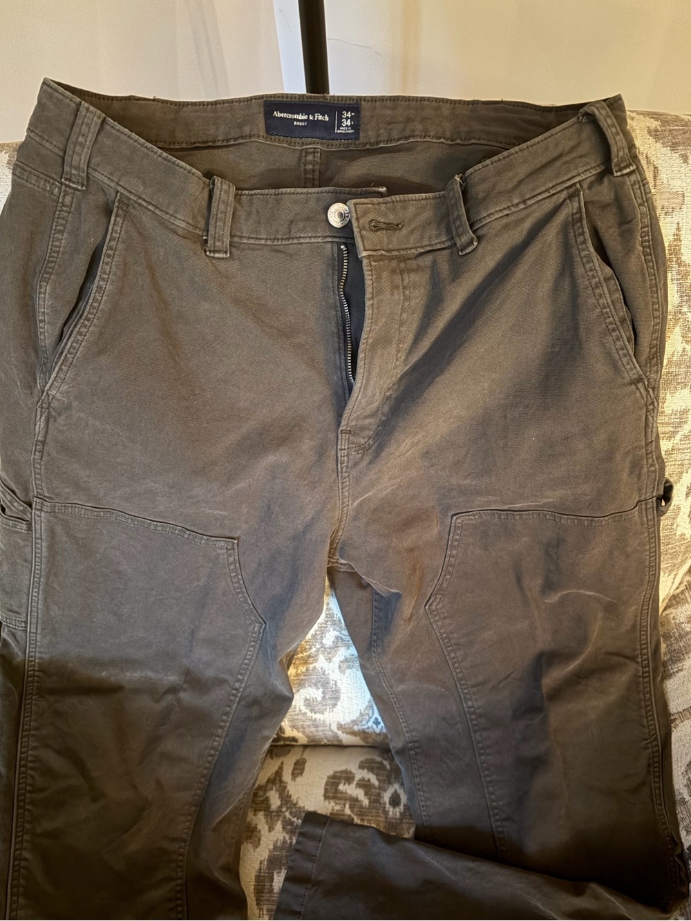 Abercrombie & Fitch Men's Olive Utility Cargo Pants